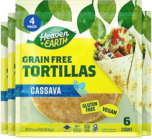 Heaven & Earth Cassava Tortillas, Gluten and Grain Free (4