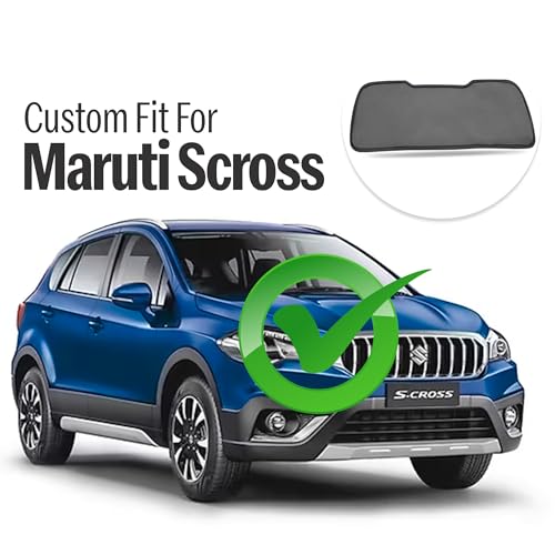 Image of Autofact Dicky Curtain for Maruti SCross | Custom Fit Rear Windshield Sunshade | UV & Heat Protection | Foldable Mesh | Privacy & Cooling Car Accessory