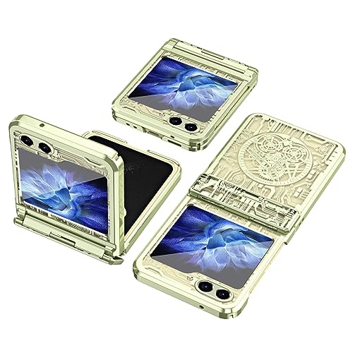 Coque Samsung Z Flip 5 haut de gamme en PC rigide transparent style mécanique