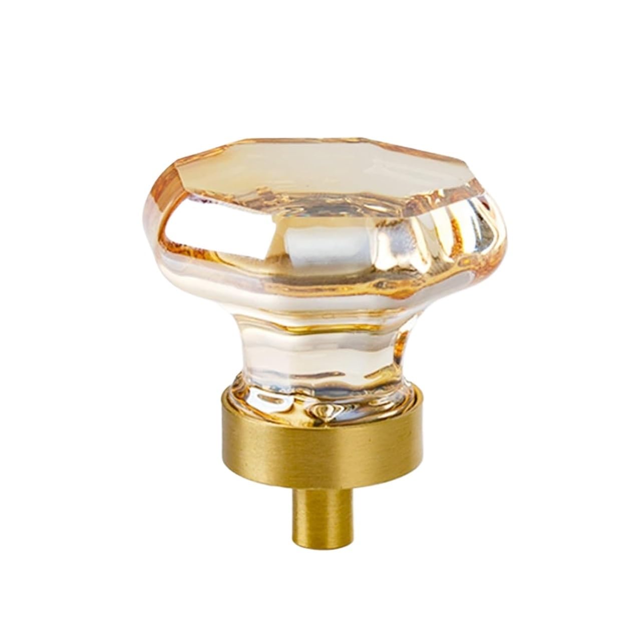 Poignées de porte transparentes couleur champagne avec vis pour meuble de cuisine