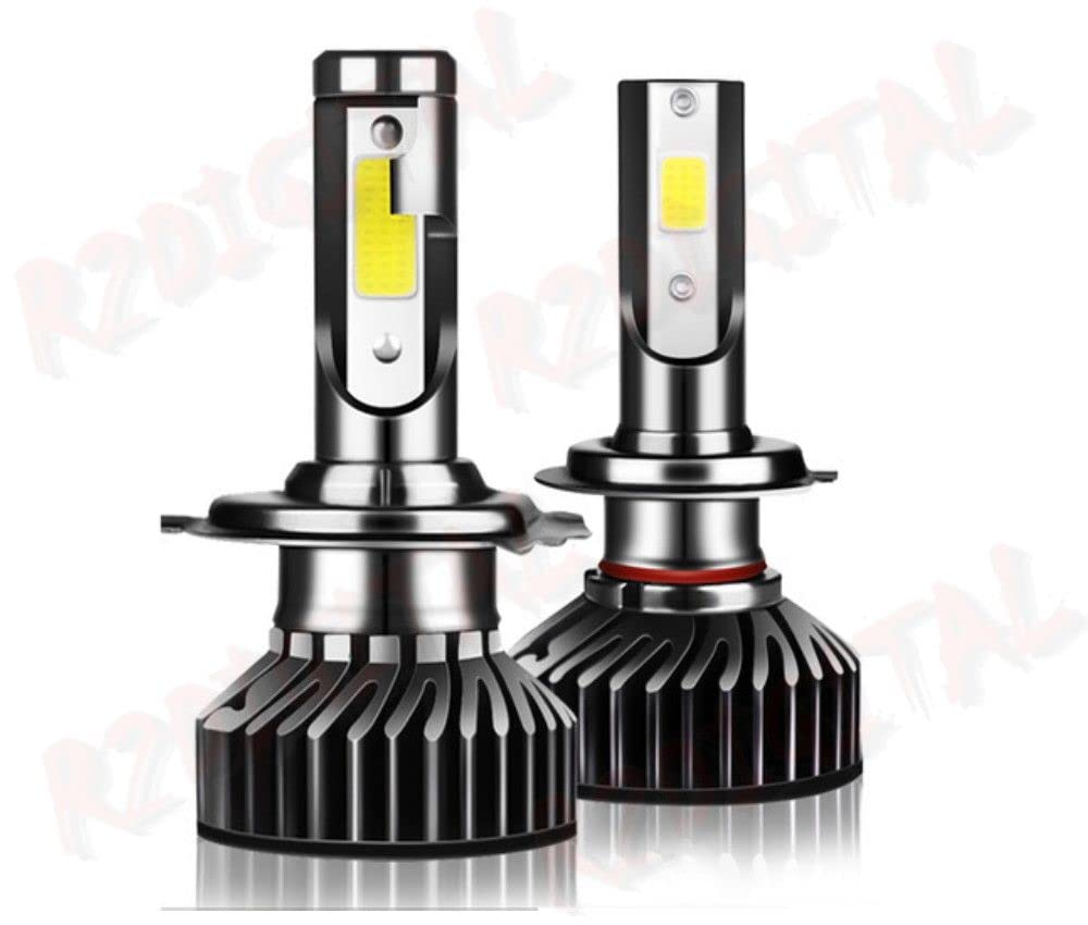 Lampade auto Led 4300K H4 H5 14000lm Bianco lunare, Lampade auto R2 G40 ottime per auto epoca, Lampade auto LUCI DOPPIA LUMINOSITA' ABBAGLIANTI e ANABBAGLIANTI (H4 4300)