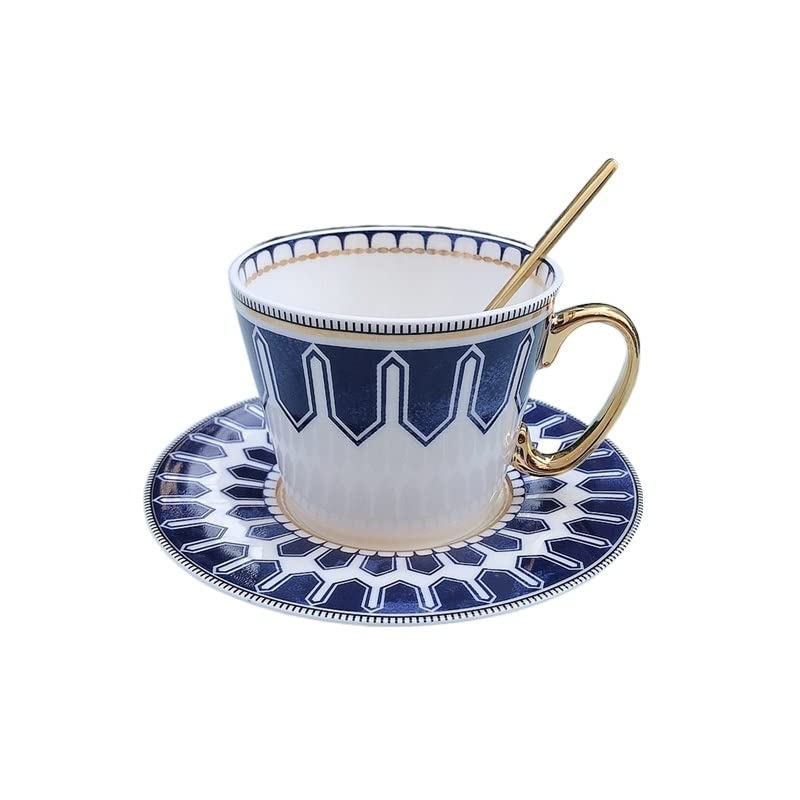 Juego de Tazas de té, Juego de Tazas de té Modernas, Juego de Tazas de café de Porcelana Exquisita con Estante de Almacenamiento