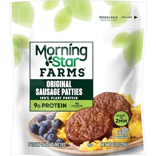 Morningstar Farms IFMSSP6PK Sausage Patties, Vegan Plant Based Protein thumb #6