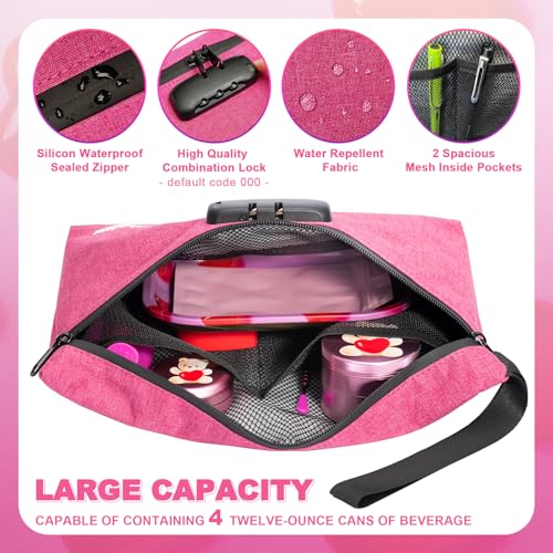 Storage Bag with Combination Lock 12.6"x7.5" Large Storage Container Medicine Lock Bag Money Organizer Travel Storage Case2