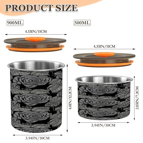 Contenedor Hermético de Acero Inoxidable 30oz para Cocina miniatura 2