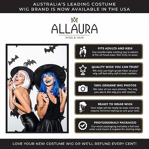 Image of ALLAURA Compatible with Morticia Wig - 32 inch Long Straight Black Wig for Women - Ideal for Cher Costume, Witch Look, 70s Disco, Halloween, Morticia Addams Cosplay, Glam Party, Retro or Gothic Outfits