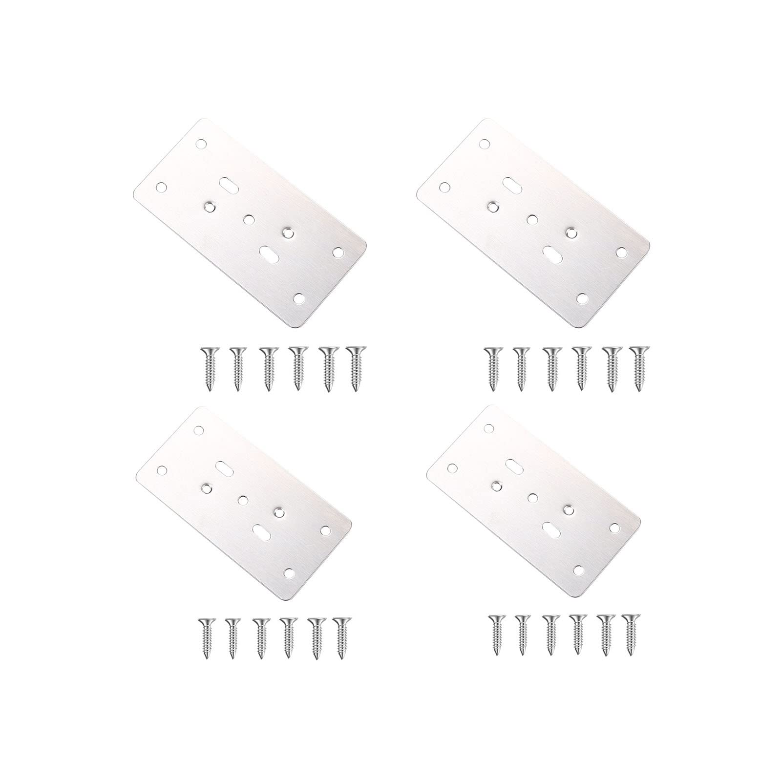 Cabinet Hole Hinge Repair Plate Kit, Stainless Steel Plate Repair Bracket, Easy to Install Cabinet Door Hinges.(4pc)
