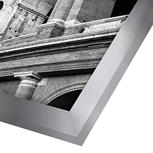 Americanflat 20x24 Picture Frame with Polished Plexiglass - Silver Picture Frame - Wide Photo Frames Made of Engineered Wood for Vertical or Horizontal Wall Display - Epic Collection - Silver