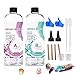 Produktbild Epoxidharz mit Härter 16oz/474ml Epoxidharz set Glasklar Epoxidharz für Guss und Beschichtung, Einfaches 1:1 Verhältnis, Transparentes 2-teiliges Harz Set für Holz,Schmuckherstellung,Malerei,Handwerk