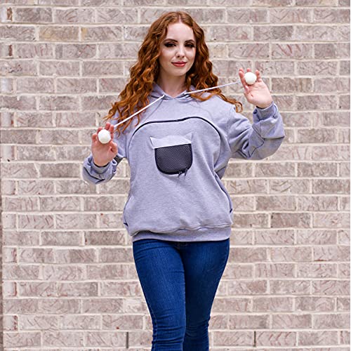Image of ALYC Unisex Hoodies Pet Holder Cat Dog Large Pouch Carriers Pullover with Cat Printing Sweatshirt