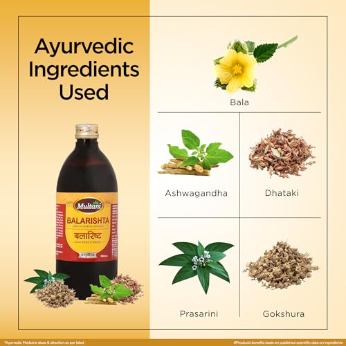 Image of Multani Balarishta | Usefull In Stress Relief, Vata Imbalance, Weakness, Nerve Weakness & Rheumatic Disorder | For Joints Pain, Insomnia, Poor Circulation, Constipation, Vata Issues & Arthritic 680 Ml