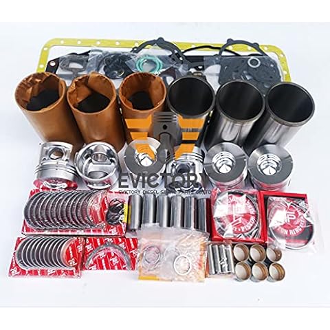 Ellas-Wohnwelt for Toyota 11Z Rebuild Overhaul kit + Piston + Ring Set + Full Complete Gasket kit + Liner Sleeve + crankshaft Main conrod Bearing Cover