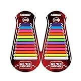 HOMAR No Tie Shoelaces for Kids Adults Stretch Elastic Tieless No Tie Shoe Laces