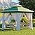 Garvee Pop Up Gazebo Screen Tent,Hexagonal Instant Gazebo Tent with Mosquito Netting Outdoor Canopy,6 Sided Sun Shelter 13x13ft with Mesh Netting,Pavilion Tents for Patio,Green+Beige