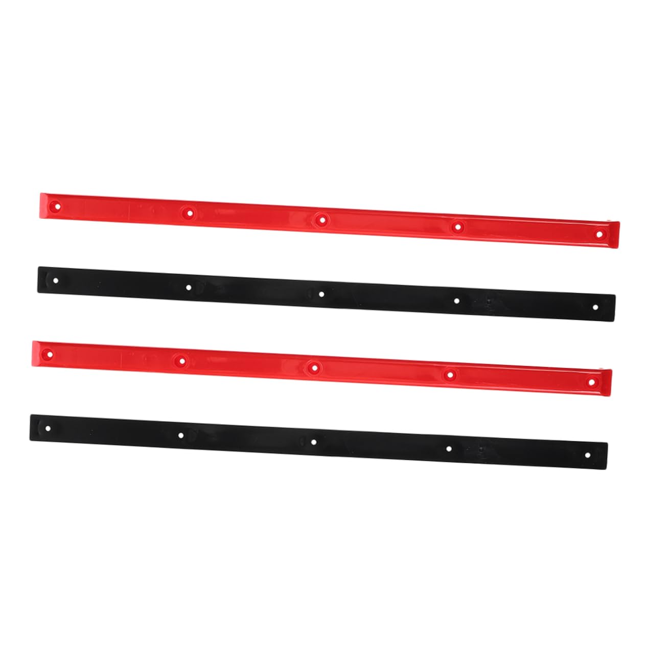 POPETPOP 4pcs Replaceable Collision Rib Bone Rail for Skateboards Sturdy Protective Strips Easy Installation Versatile Use for Skateboards and Sliding Tools Red Black
