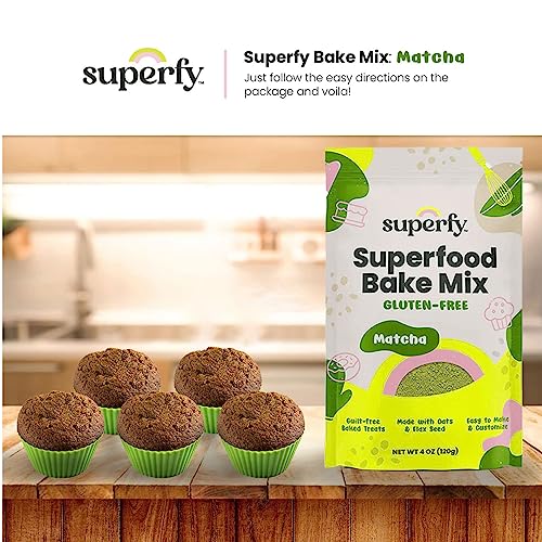 Superfy Superfood Green Tea Matcha Gluten Free Cake Mix - Rich In Antioxidants, Allergy Friendly, Vegan Cake Mix For Baking, Organic Plant-Based Baking Mix - Baking Gifts For Women And Men (1 Pack) #TOP7