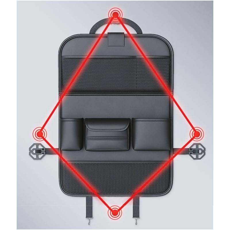 Organizador de Asiento Trasero para VW ID.Buzz Cargo ID.Buzz, Piel Sintética Protectores de Respaldo de Asiento, Protector de Asientos, con Compartimentos, Accesorios Coche
