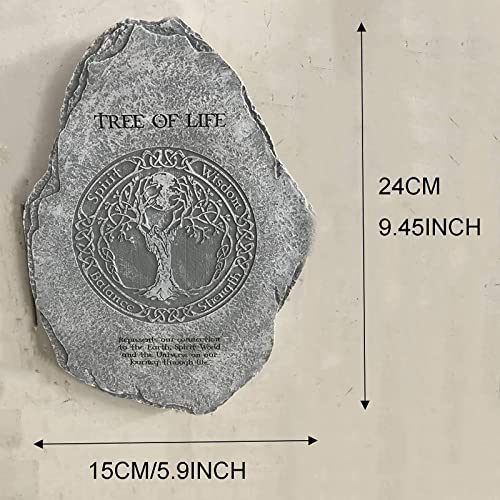 Erddcbb Farmhouse Style Modern Light Luxury Metal Wall De， Resin Tree Of Life Stone Statue, Creative Garden Tree Decoration Ornament, Rustic Hanging Sculptures For Home Indoor And Outdoor Decor #TOP1