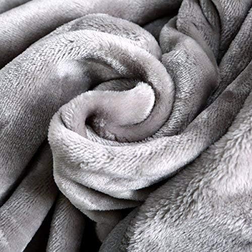 Luxury Collection Microplush Flannel Fleece Blanket | Ultra Soft 380 GSM Lightweight All-Season Anti-Static Throw/Blanket for Sofa Couch Bed (Queen (78'' x 90''), Gray)