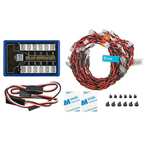 Kit de luces traseras para RC crawler modelo mini faro intermitente de plástico Milisten