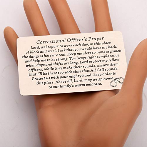 CHOORO Correctional Officer Prayer Wallet Card Insert Correctional Officer Jewelry Christian Gift Religious Jewelry Gift from Correctional Officer (Correctional Officer Prayer Wallet Card)4