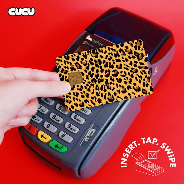 Cheetah Print Credit Card Skin Debit Card Stickers for Key, Debit, Credit, Bank Card 4PCS Card Skin for Adults4