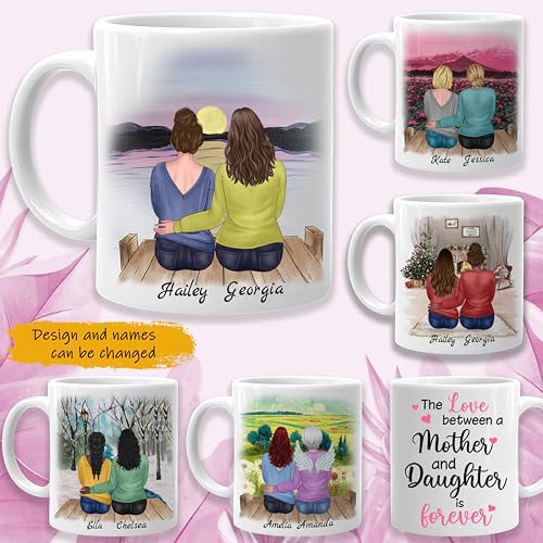Customized-Mom-Daughter-Mug--Ceramic-CoffeeTea-Cup-Present-for-Mothers-Day-Birthday-Womens-Day-Personalized-Avatars-Quotes-Memorable-Gift-Idea