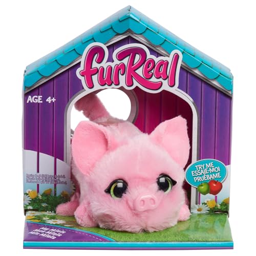 Mini-porcelet interactif de FurReal, Petit Cochon en Peluche avec mouvements, Jouets Roses, Peluches Douces, Jouets pour Enfants de 4 Ans et Plus par Just Play