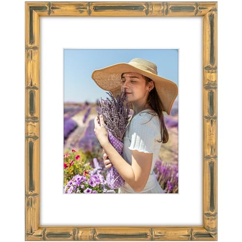 10 Best Bamboo Picture Frames That Elevate Your Home Decor 2 Golden State Art Bamboo Design Picture Frame (11x14)