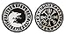 Viking Compass Wolf God Reflective Patch - 2pc Bundle Hook Fastener Backing B115