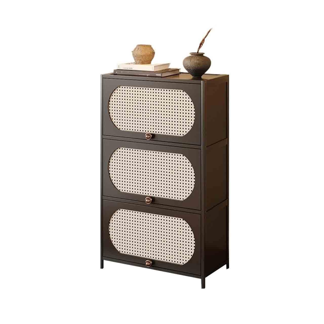 Tableware Cabinet 3-Tier Corner Sideboard/Bookshelf Floor-Standing Storage Unit for Living Room with Drawers (60cm)