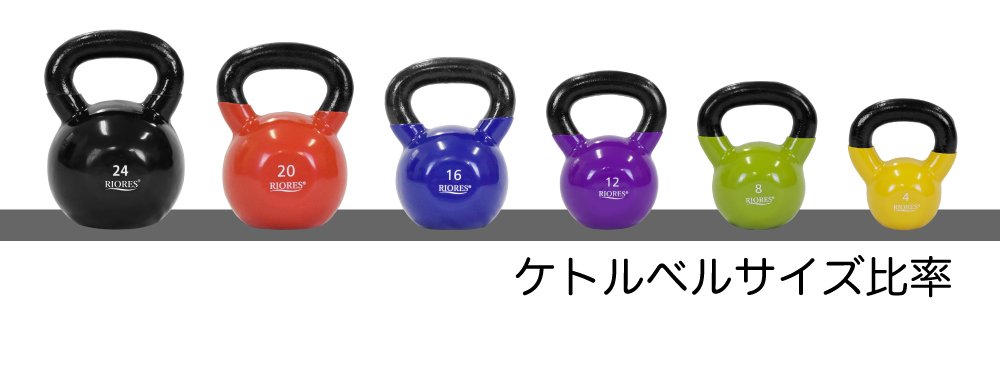 Amazon | RIORES(リオレス) ケトルベル KETTLEBELL 4kg/8kg/12kg/16kg
