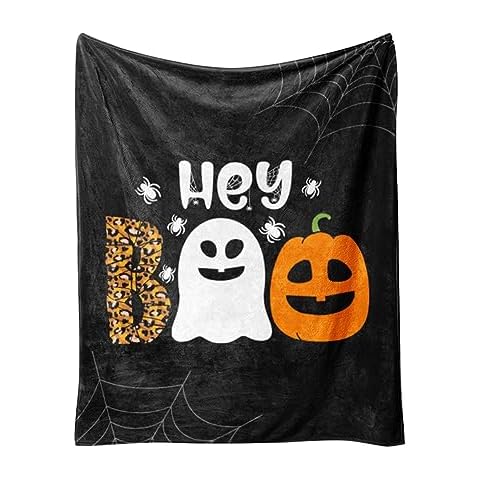 Yebutt Halloween Ghost Fleece Blanket for All Ages Cover