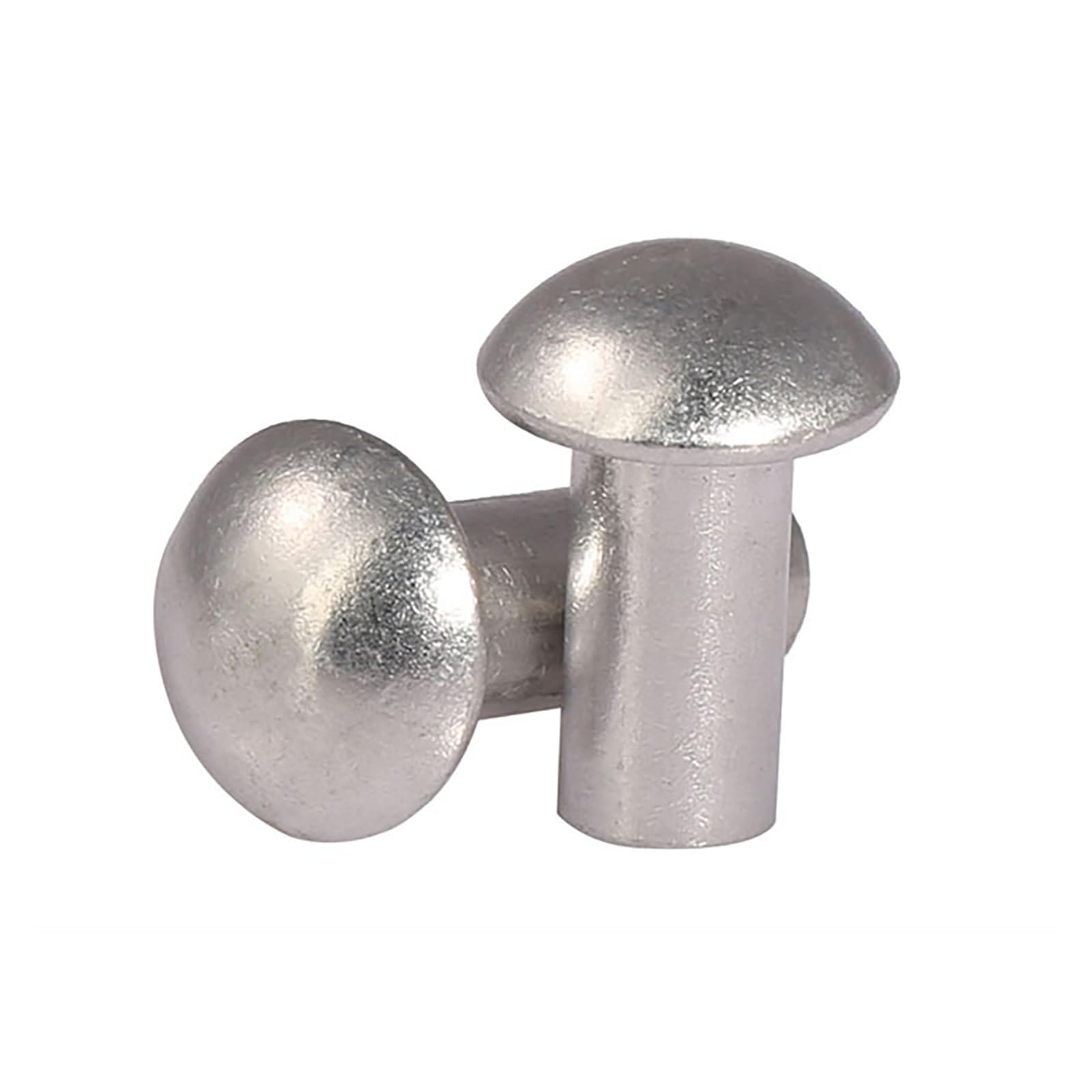 Nity z główką okrągłą, Zestaw nitów aluminiowych z łbem okrągłym, srebrnych, M2-M8(M3x4mm)