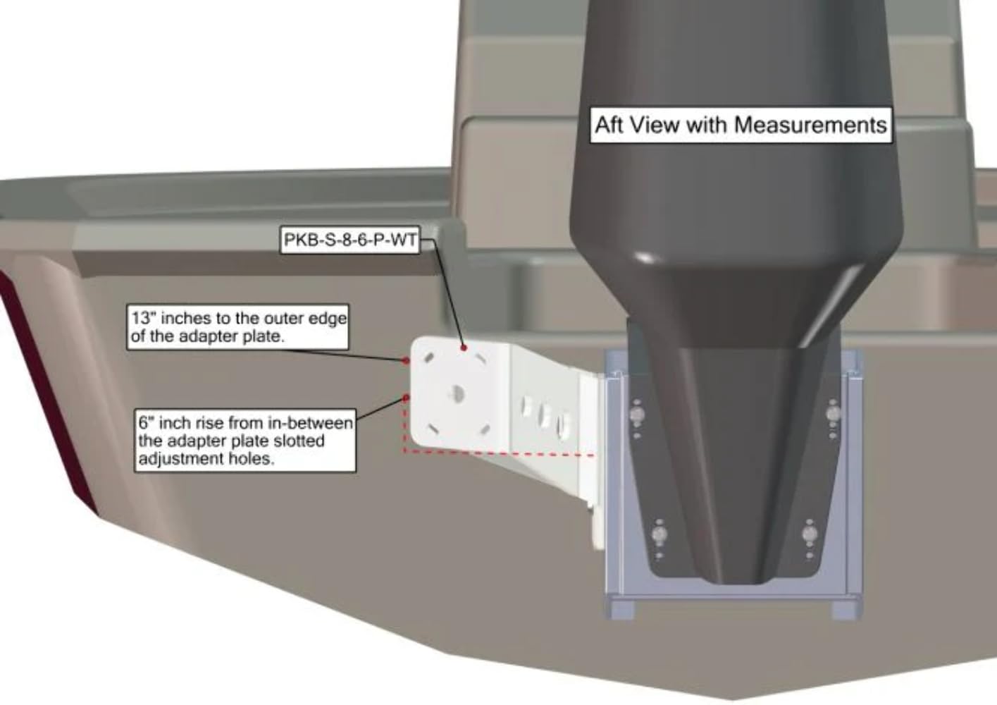 Power-Pole Braced Kit S-8-6 Port (White)
