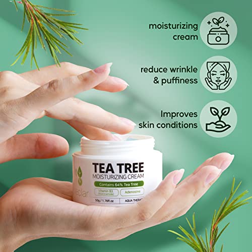 Neclar - Tea Tree Face Moisturizer For Dry Skin - Face Cream For Woman And Men - Anti-Aging Facial Skin Care Product - Cica Facial Moisturizer - Acne Cream For Face - Face Lotion For Dry Skin #TOP4