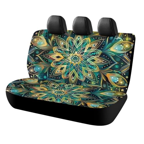 Skerhhux Ethnic Mandala Beauty Car Seat Covers Elastic Car Seat Protectors for Back of Back Seats Universal Auto Accessories Interior Seat Cushion Pads fit SUV Sedan or Truck