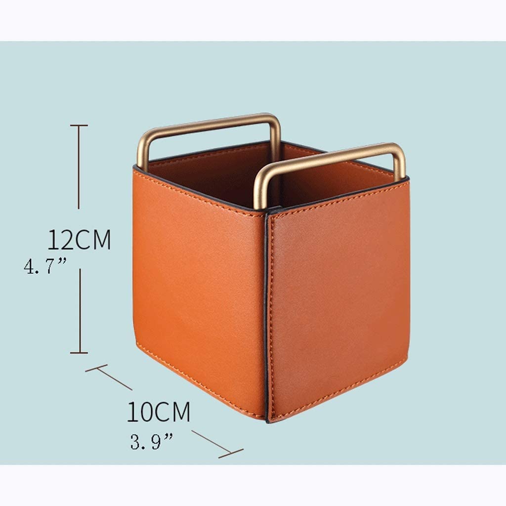Portamatite Portapenne in Pelle, portamatite Multifunzione Durevole con Impugnatura Portatile, Porta pennelli per Trucco con Design a Bocca Larga Portapenne
