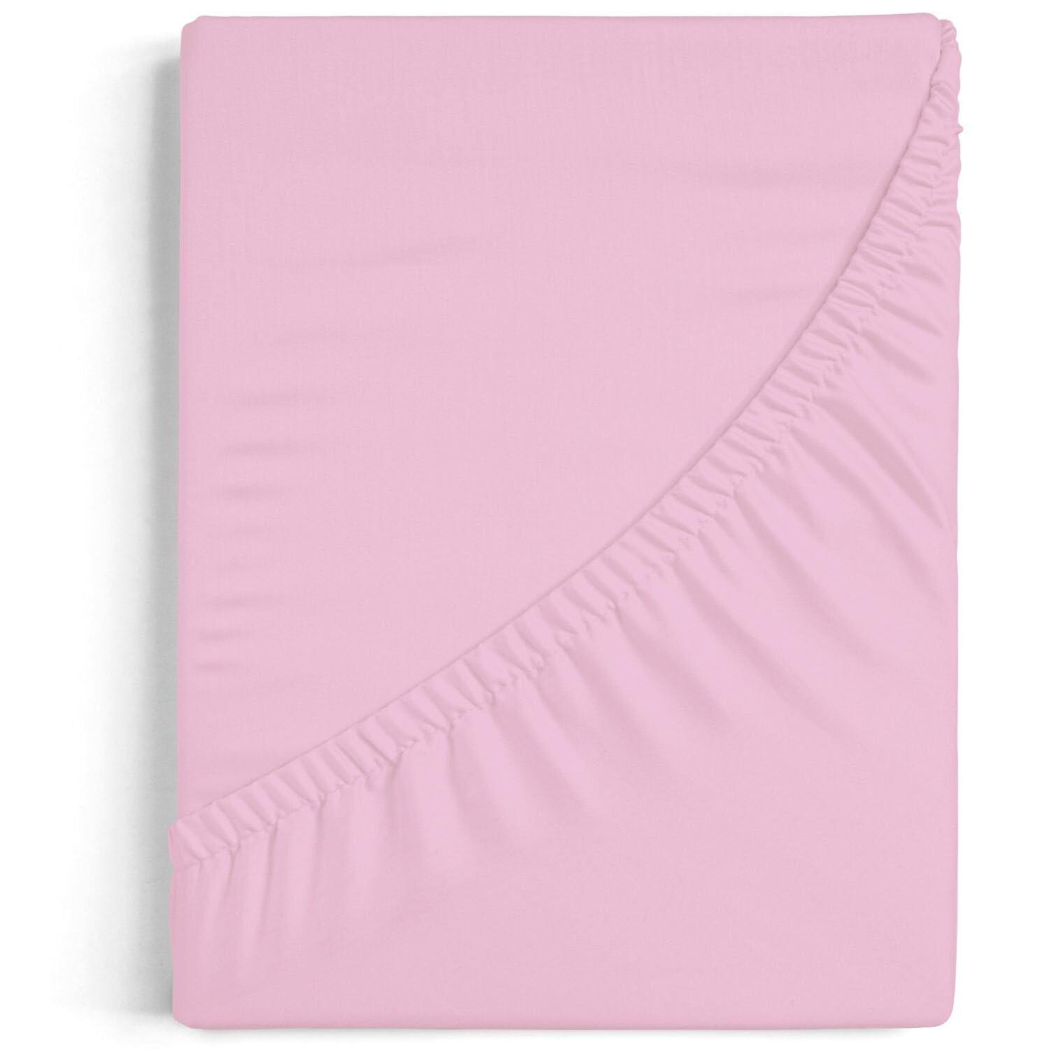 Lenzuolo Con Angoli 120x190/200cm Cotone 144 Fili - Rosa Per Letti Singoli - Foto 11