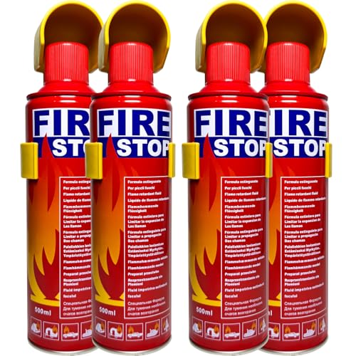 Image of 2 /4-Pack Fire Extinguisher with Mount Brackets,Portable for Home Kitchen Car Boat,BBQ -Multi-Purpose Protection (4-Pack Fire Extinguisher)