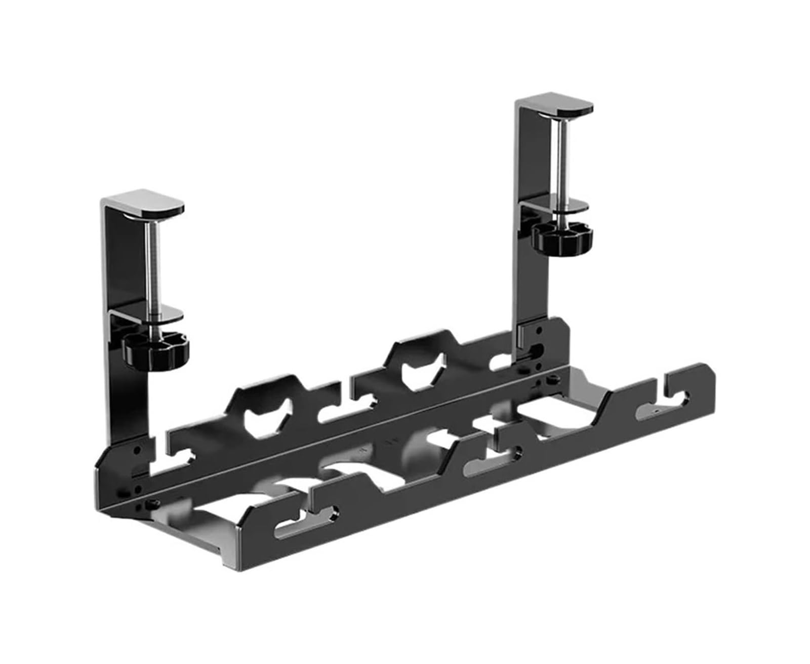 Vassoio for la gestione dei cavi sotto scrivania in metallo | Ufficio domestico da 40-74 cm: gestione dei cavi in ​​metallo senza perforazione sotto la scrivania(40cm)