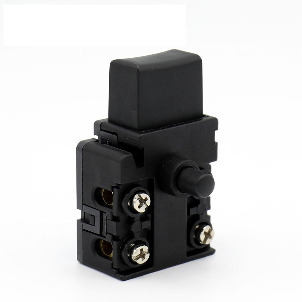 Interruptor de botón de bloqueo automático industrial de 16 A 125/250 VCA, interruptores de encendido y apagado para taladro de gatillo, sierra, amoladora de martillo HY79C-21, paquete de 2
