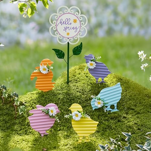 67% Off! 6-Pack Metal Chicken Yard Art Garden Stakes - Image 2
