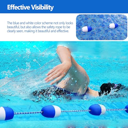 YLLFFLL Floating Pool Safety Rope with Hooks, 16ft/26ft/36ft/46ft/56ft ...