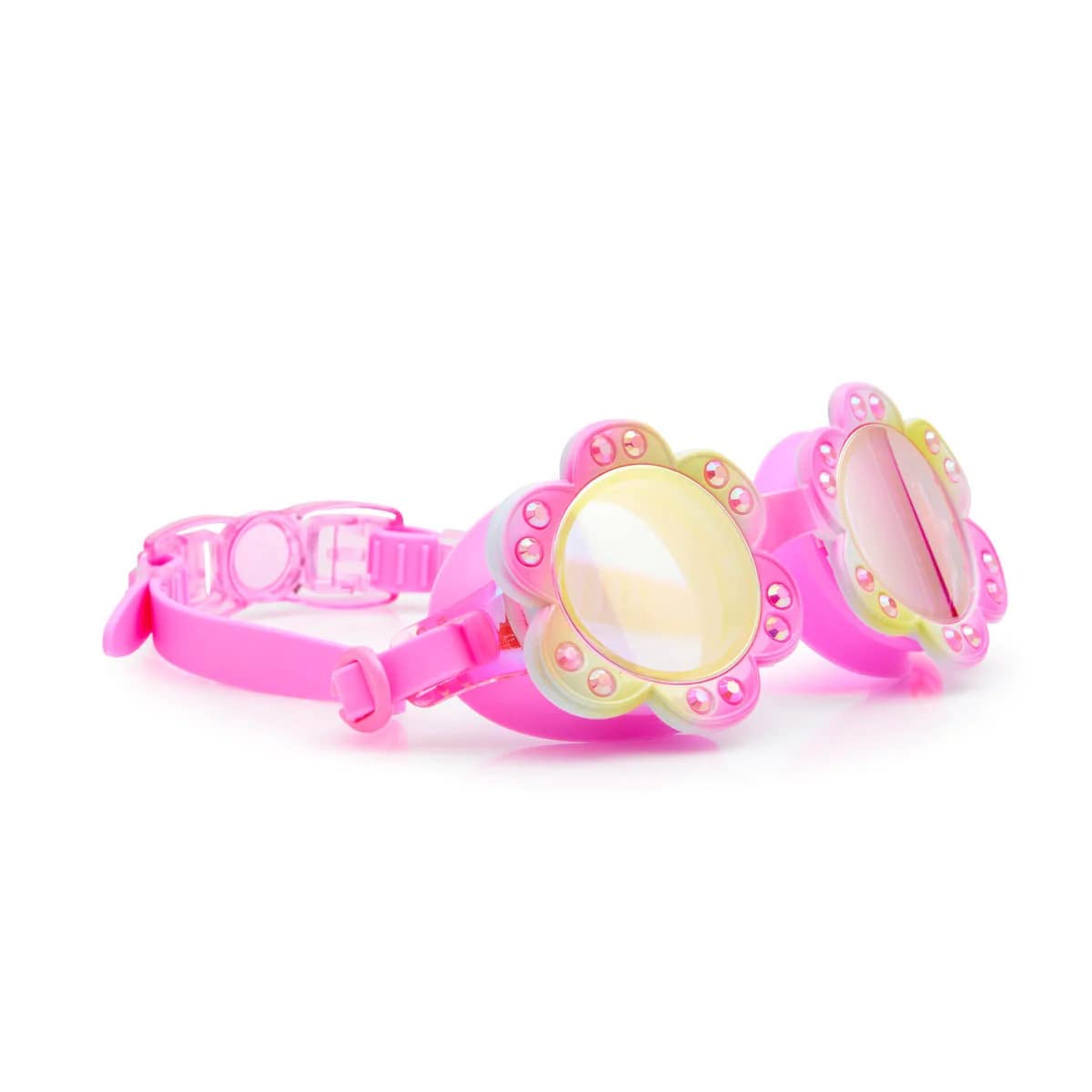 Bling2O Gafas de natación para niños, 100% silicona, protección UV antivaho + 6 años, color dorado