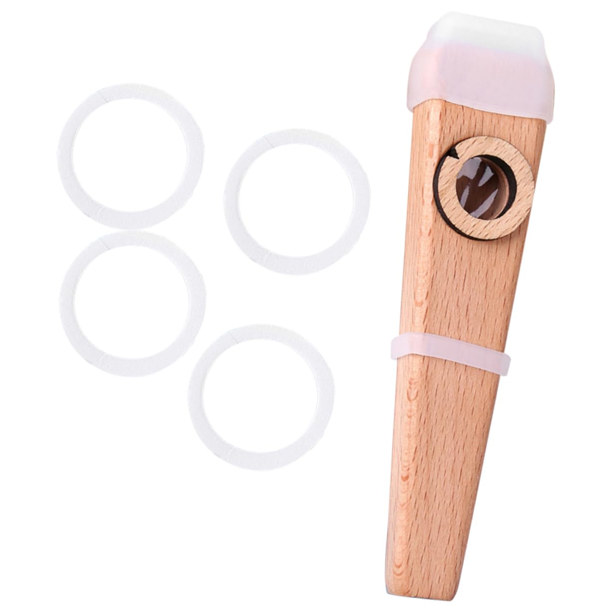HANABASS Kit de Kazoo de Madera para Principiantes Instrumento Musical Portátil para Acompañamiento de Guitarra Ukelele y Violín Accesorio Duradero y Ligero para Rendimiento Musical