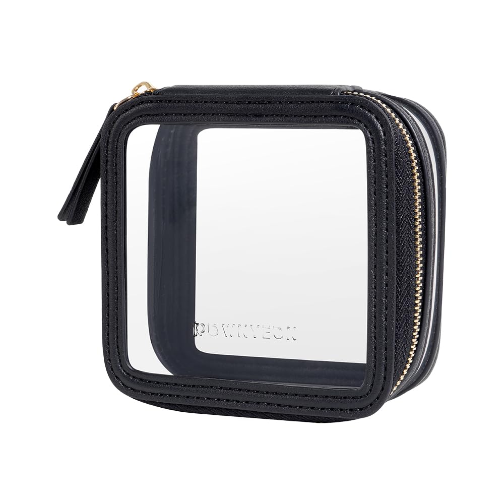 ROWNYEON Clear Makeup Case Toiletry Bag Multipurpose Travel Makeup Train Case Portable Cosmetic Organizer Transparent Storage Bag