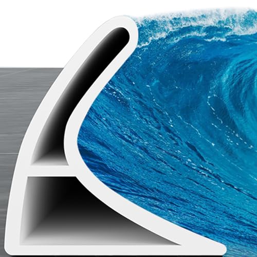 KRUI Collapsible Shower Threshold Water Dam, 67 In, Self Adhesive Shower Edge Water Barrier Stopper...