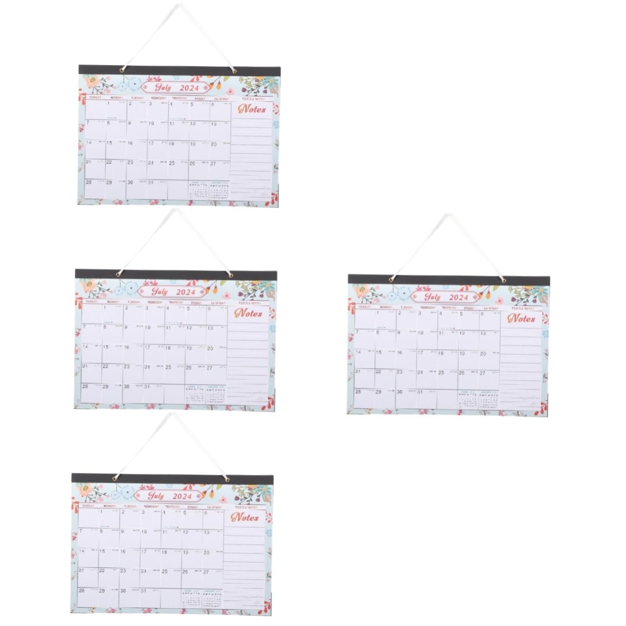 Lurrose 4stücke Monatlicher Wandkalender Eleganter Hängender Kalender Für Zuhause Praktischer Büro-kalender Mit Original Design Für Termine Und Notizen