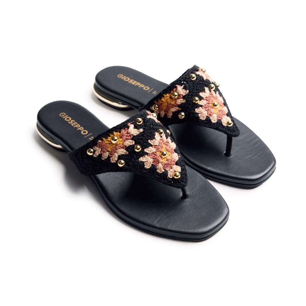 GIOSEPPO Women's Isiolo T-Strap, Black, 7.5 UK